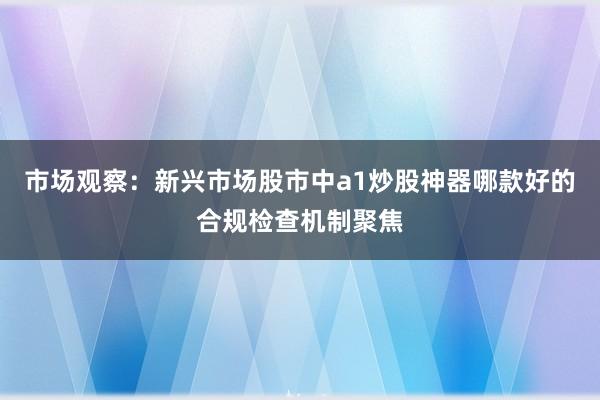 市场观察：新兴市场股市中a1炒股神器哪款好的合规检查机制聚焦